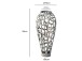 Dekovase >WL7.500< in Silber, Aluminium - 45x19cm (HxD)
