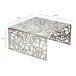 Couchtisch >WL7.502< in Silber, Aluminium - 60x31x60cm (BxHxT)
