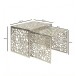 Satztisch >WL7.504< (2-teilig) in Silber, Aluminium - 50x40x40cm (LxBxH)