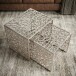 Satztisch >WL7.504< (2-teilig) in Silber, Aluminium - 50x40x40cm (LxBxH)