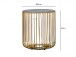 Beistelltisch >WL7.508< in Gold, Schwarzglas & Metall - 47x40cm (HxD)