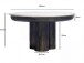Couchtisch >WL7.511< in weiss / schwarz, Marmor & Aluminium - 35x60cm (HxD)