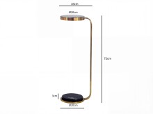 Beistelltisch >WL7.512< in schwarz & Gold - 26x20x70 (LxBxH)