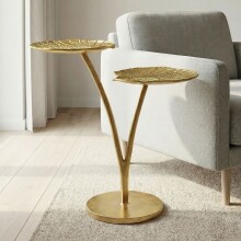 Beistelltisch >WL7.518< in Gold, Aluminium -...