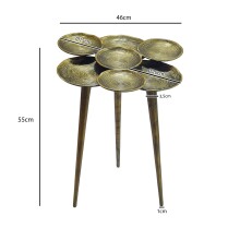 Beistelltisch >WL7.519< in Gold, Aluminium - 46x46x55cm (LxBxH)