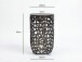 Beistelltisch >WL7.523< in Schwarz, Glas & Aluminium - 49x30cm (HxD)