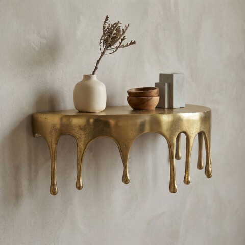 Wandboard >WL7.531< in Gold, Aluminium - 35x20x17cm (BxHxT)