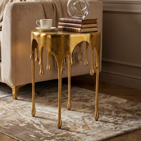 Beistelltisch >WL7.535< in Gold, Aluminium - 56x43cm (HxD)