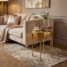 Beistelltisch >WL7.535< in Gold, Aluminium - 56x43cm (HxD)