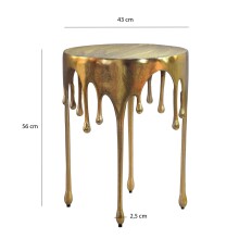 Beistelltisch >WL7.535< in Gold, Aluminium - 56x43cm (HxD)