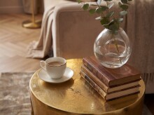 Beistelltisch >WL7.535< in Gold, Aluminium - 56x43cm (HxD)