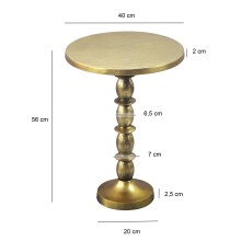 Beistelltisch >WL7.539< in Gold, Aluminium - 56x40cm (HxD)