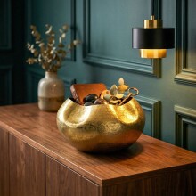 Dekovase >WL7.551< in Gold, Aluminium - 21x30cm (HxD)