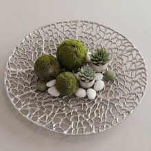 Dekofigur >WL7.574< in Silber, Aluminium - 4x44cm (HxD)