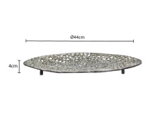 Dekofigur >WL7.574< in Silber, Aluminium - 4x44cm (HxD)