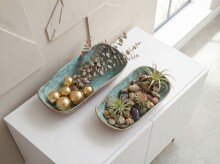 Dekofigur >WL7.576< (2-teilig) in Gold, Aluminium - 40x16x8cm (LxBxH)