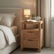 Nachtkommode >WL7.584< in Akazie, Massivholz - 40x60x30cm (BxHxT)