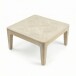 Couchtisch >WL7.585< in Mango Weiß, Massivholz - 60x32x60cm (BxHxT)