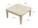 Couchtisch >WL7.585< in Mango Weiß, Massivholz - 60x32x60cm (BxHxT)