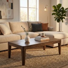 Couchtisch >WL7.588< in Mango Braun, Massivholz - 120x40x60cm (BxHxT)