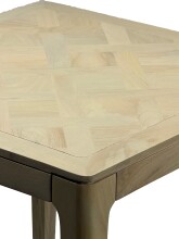 Esstisch >WL7.589< in Mango Weiß, Massivholz - 80x76x80cm (BxHxT)