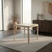 Esstisch >WL7.589< in Mango Weiß, Massivholz - 80x76x80cm (BxHxT)