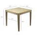 Esstisch >WL7.589< in Mango Weiß, Massivholz - 80x76x80cm (BxHxT)