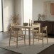 Esstisch >WL7.589< in Mango Weiß, Massivholz - 80x76x80cm (BxHxT)