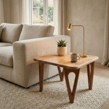 Couchtisch >WL7.594< in Akazie, Massivholz - 60x40x60cm (BxHxD)
