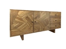 Sideboard >WL7.597< in Akazie, Massivholz - 150x75x45cm (BxHxT)