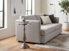 Beistelltisch >WL7.602< in Silber, Aluminium - 54x30cm (HxD)