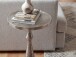 Beistelltisch >WL7.602< in Silber, Aluminium - 54x30cm (HxD)