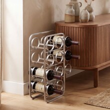 Weinregal >WL7.605< in Silber, Metall - 34x15x47cm...
