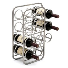 Weinregal >WL7.605< in Silber, Metall - 34x15x47cm...