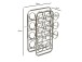 Weinregal >WL7.605< in Silber, Metall - 34x15x47cm (LxBxH)