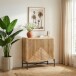 Sideboard >WL7.608< in Mango, Massivholz - 91x96x50cm (BxHxT)