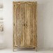 Hochschrank >WL7.613< in Mango, Massivholz - 90x187x44cm (BxHxT)
