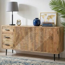 Sideboard >WL7.619< in Mango, Massivholz -...