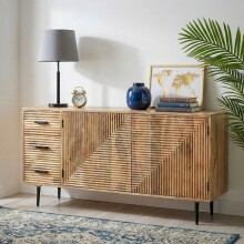 Sideboard >WL7.619< in Mango, Massivholz - 160x86x40cm (BxHxT)