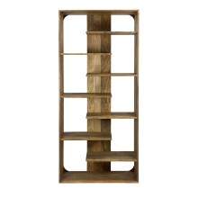 Bücherregal >WL7.629< in Mango, Massivholz - 90x200x40cm (BxHxT)