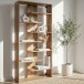 Bücherregal >WL7.629< in Mango, Massivholz - 90x200x40cm (BxHxT)
