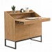 Sekretär >WL7.632< in Eiche Dekor, Holzwerkstoff - 100x95x45cm (BxHxT)