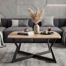 Couchtisch >WL7.638< in Eiche Dekor, Holzwerkstoff...