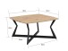 Couchtisch >WL7.638< in Eiche Dekor, Holzwerkstoff - 75x40x75cm (BxHxT)