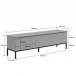 Lowboard >WL7.639< in Grau, Holzwerkstoff - 150x46x37cm (BxHxT)