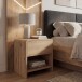 Nachtkommode >WL7.641< in Eiche Dekor, Holzwerkstoff - 45x50x40cm (BxHxT)