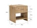 Nachtkommode >WL7.641< in Eiche Dekor, Holzwerkstoff - 45x50x40cm (BxHxT)