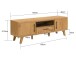 Lowboard >WL7.647< in Eiche Dekor, Holzwerkstoff - 150x52x40cm (BxHxT)