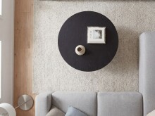 Couchtisch >WL7.649< in Eiche Schwarz, Holzwerkstoff - 35x80cm (HxD)