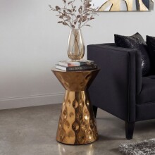 Beistelltisch >WL7.658< in Gold, Aluminium - 51x36cm (HxD)